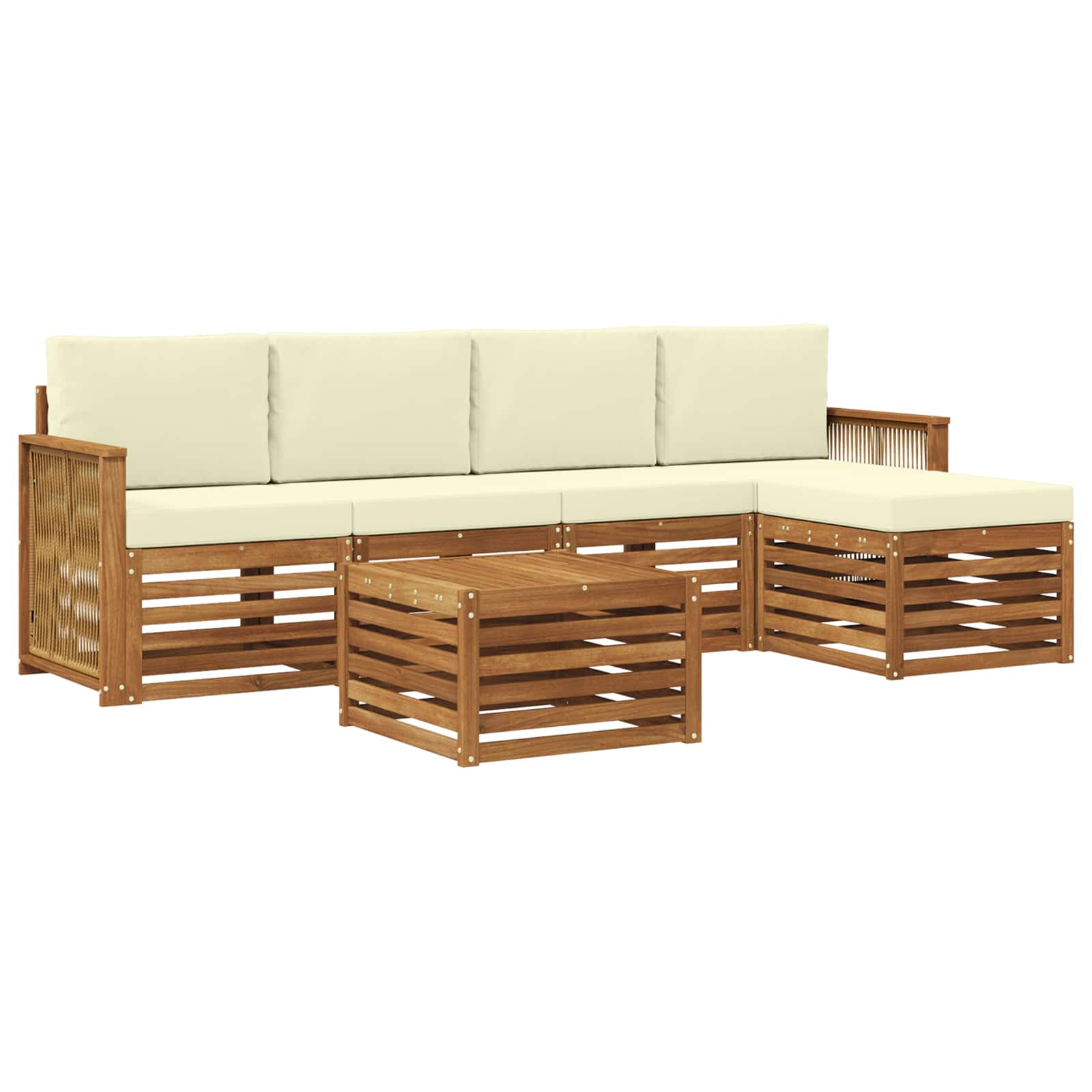 Ensemble de canapés d'extérieur 6 pcs Naturel et Crème - XIOS