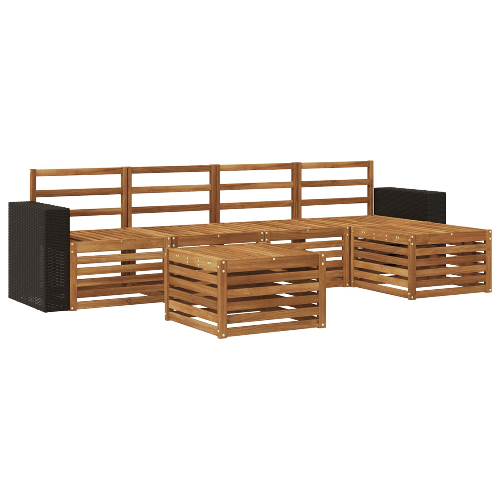 Ensemble de canapés d'extérieur 6 pcs Naturel - XIOS