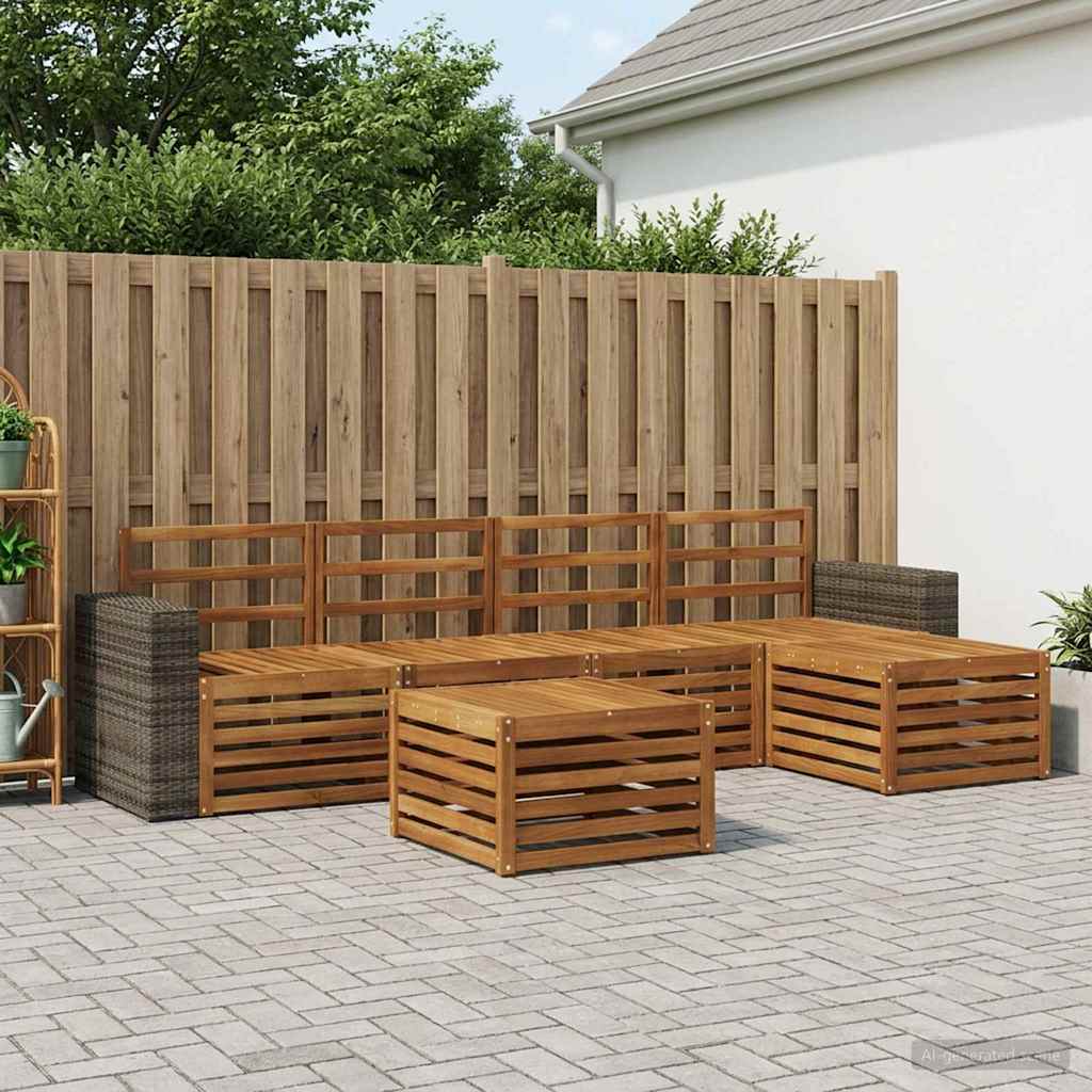Ensemble de canapés d'extérieur 6 pcs Naturel - XIOS