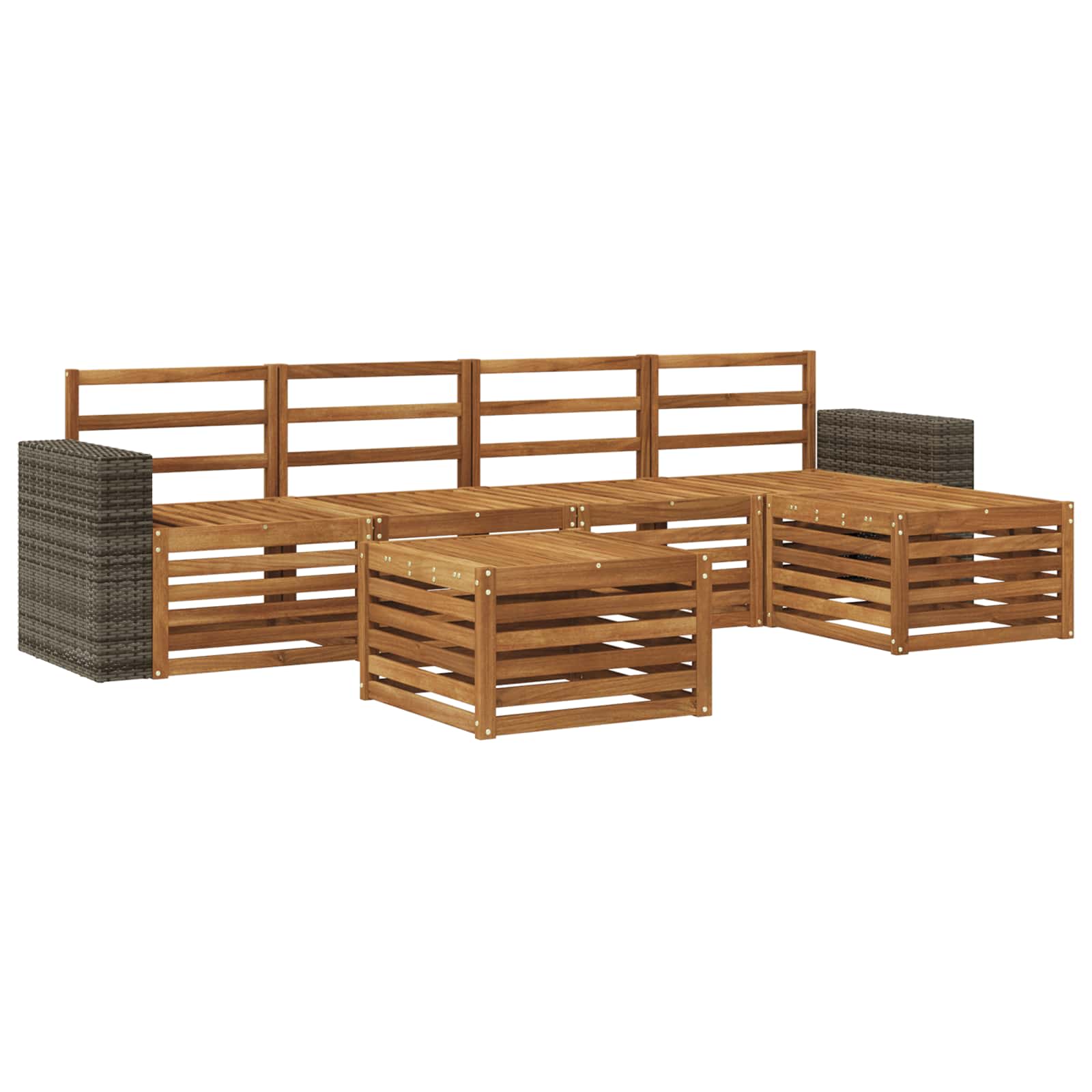 Ensemble de canapés d'extérieur 6 pcs Naturel - XIOS