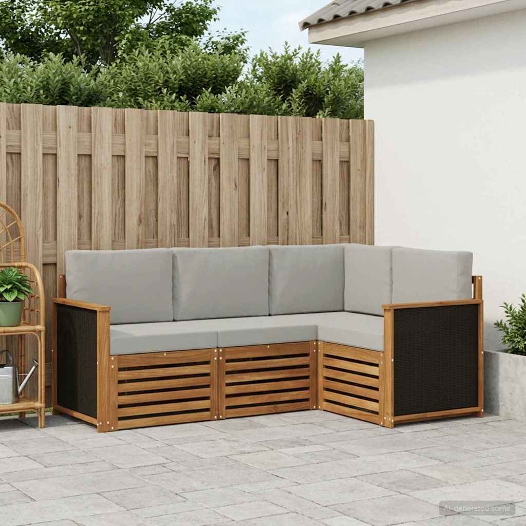 Ensemble de canapés d'extérieur 4 pc Polyester