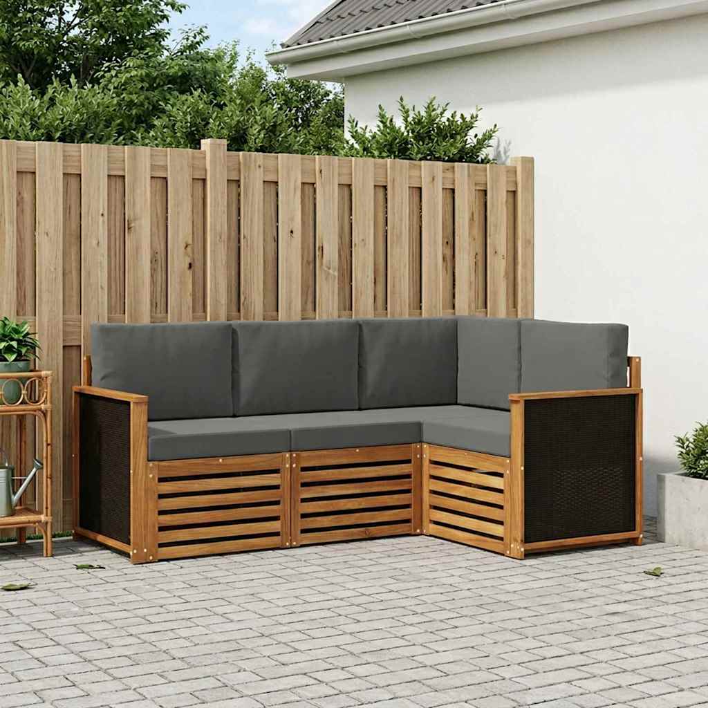 Ensemble de canapés d'extérieur 4 pc Polyester
