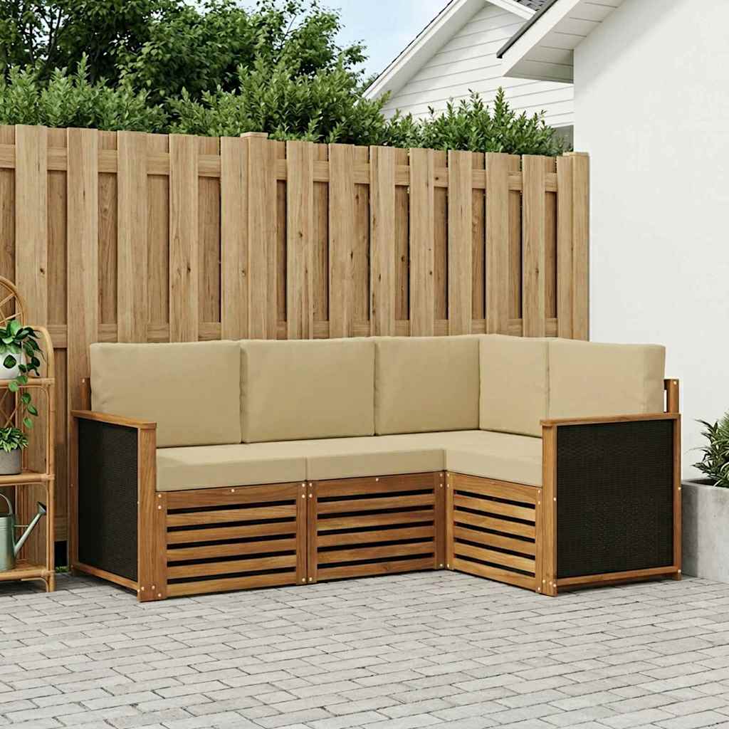Ensemble de canapés d'extérieur 4 pc Polyester