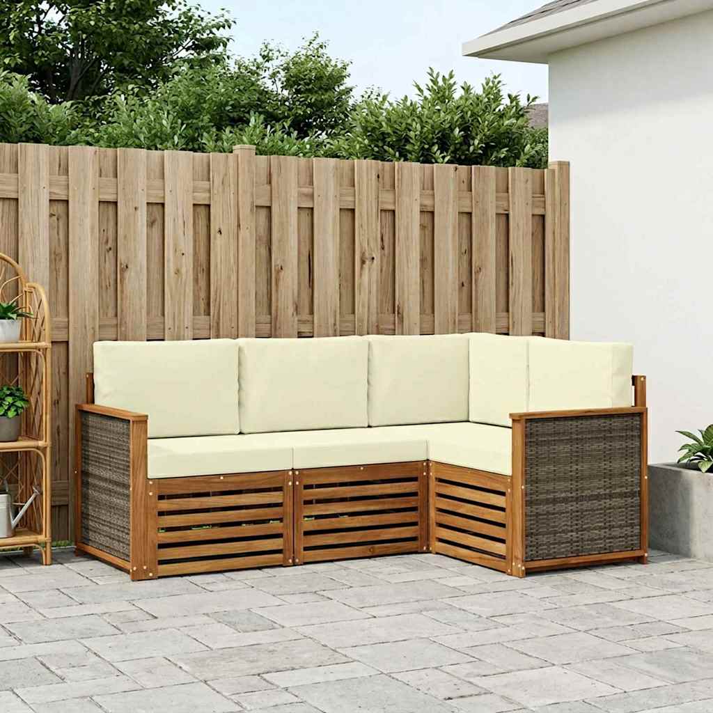 Ensemble de canapés d'extérieur 4 pc Polyester