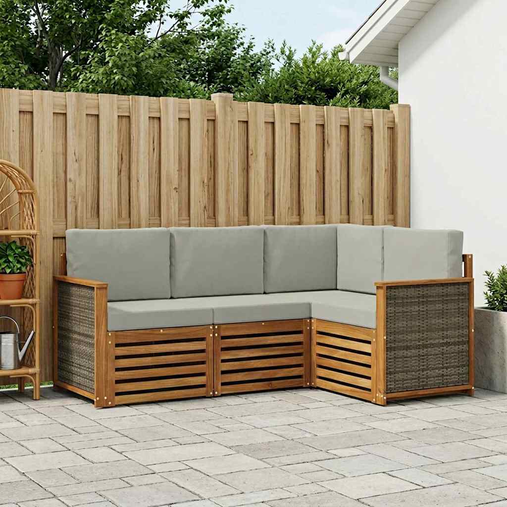 Ensemble de canapés d'extérieur 4 pc Polyester