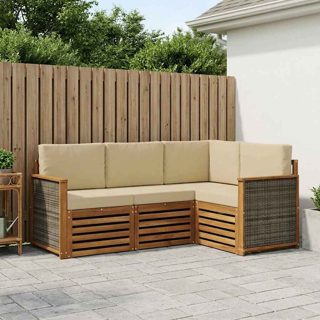 Ensemble de canapés d'extérieur 4 pc Polyester
