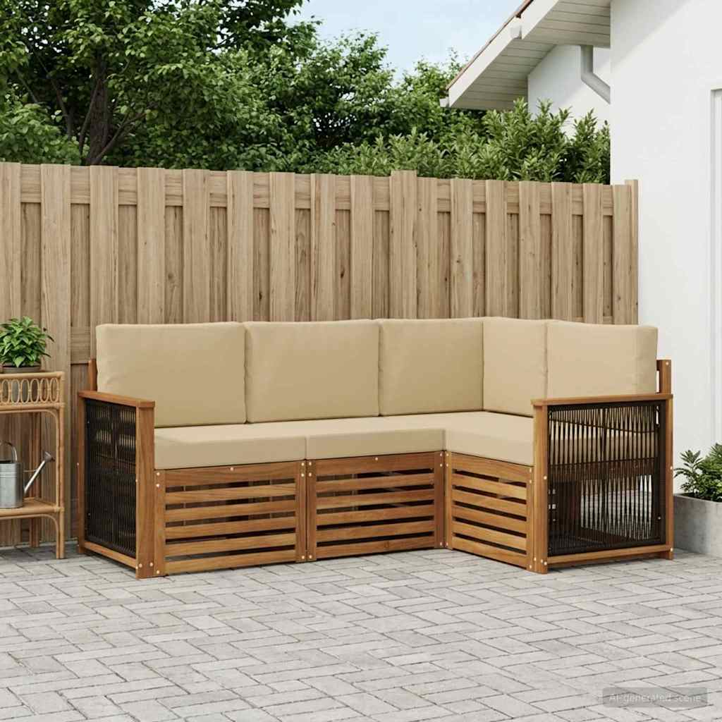 Ensemble de canapés d'extérieur 4 pc Polyester