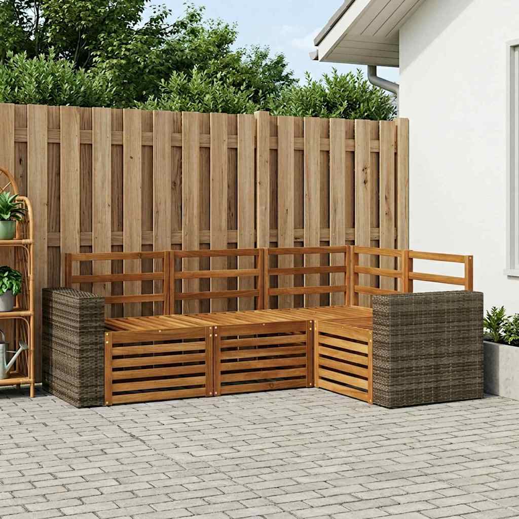 Ensemble de canapés d'extérieur 4 pc Polyester