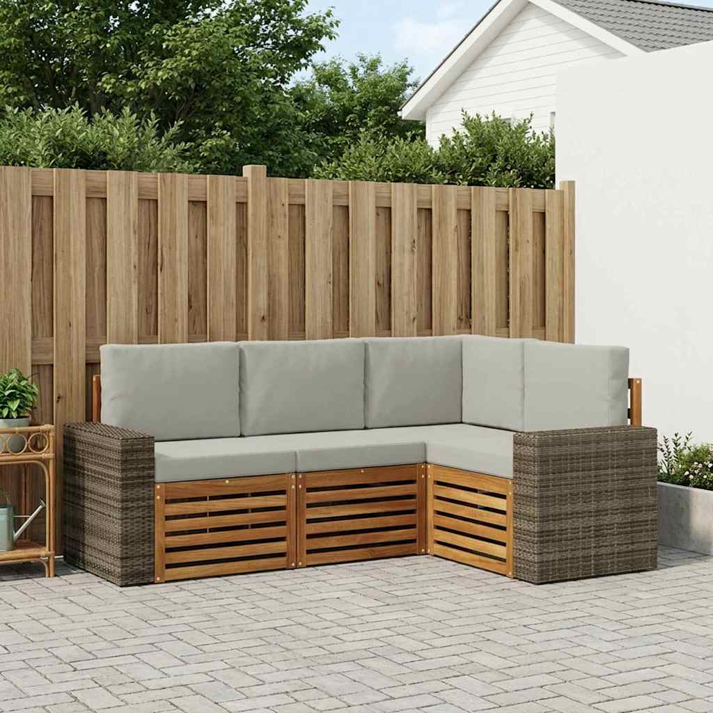 Ensemble de canapés d'extérieur 4 pc Polyester
