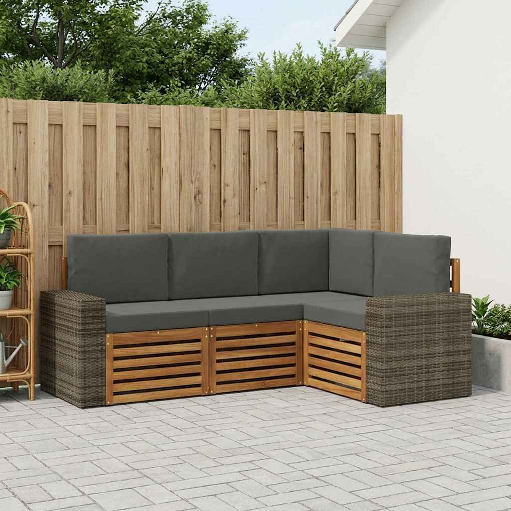 Ensemble de canapés d'extérieur 4 pc Polyester