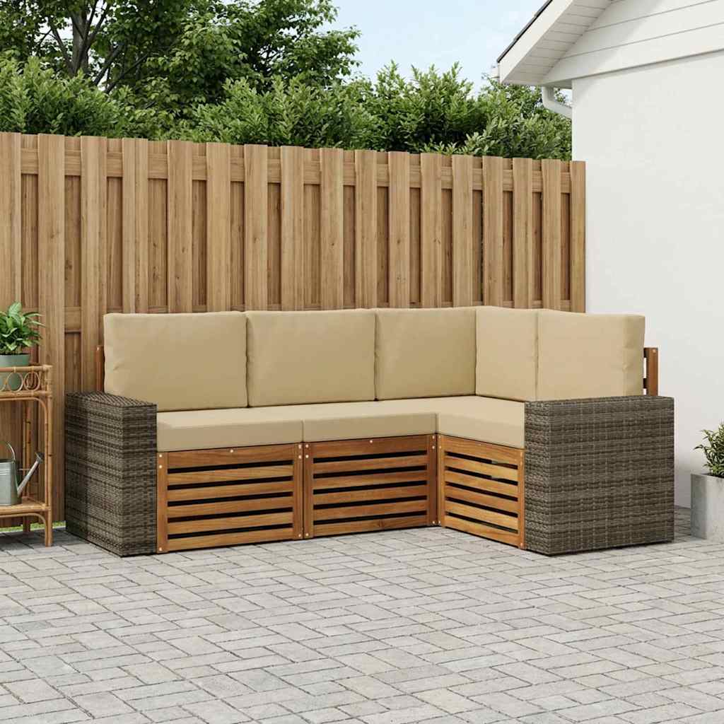 Ensemble de canapés d'extérieur 4 pc Polyester