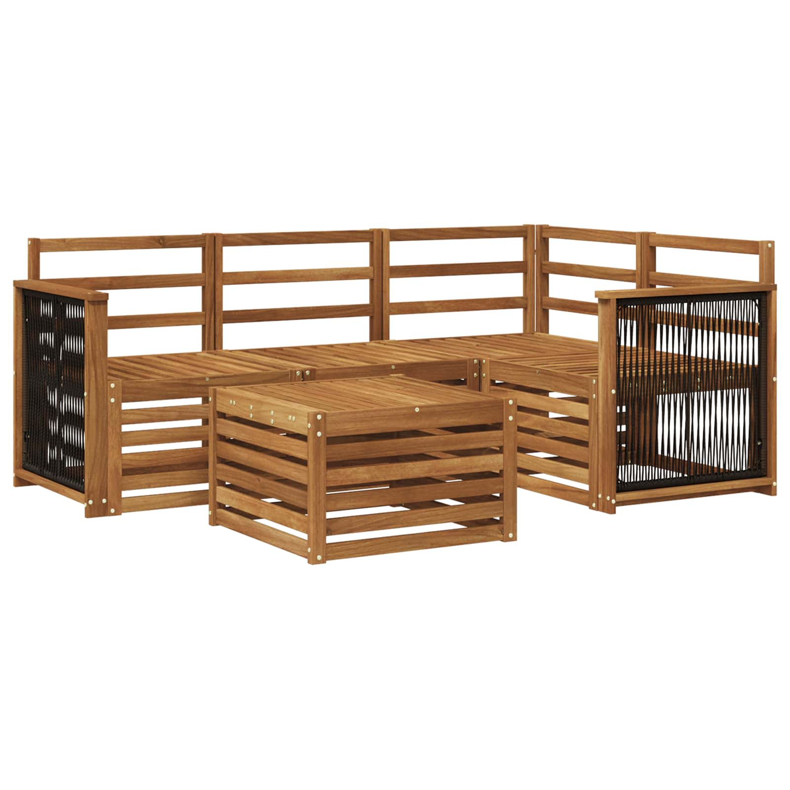 Ensemble de canapés d'extérieur 5 pc Naturel Polyester
