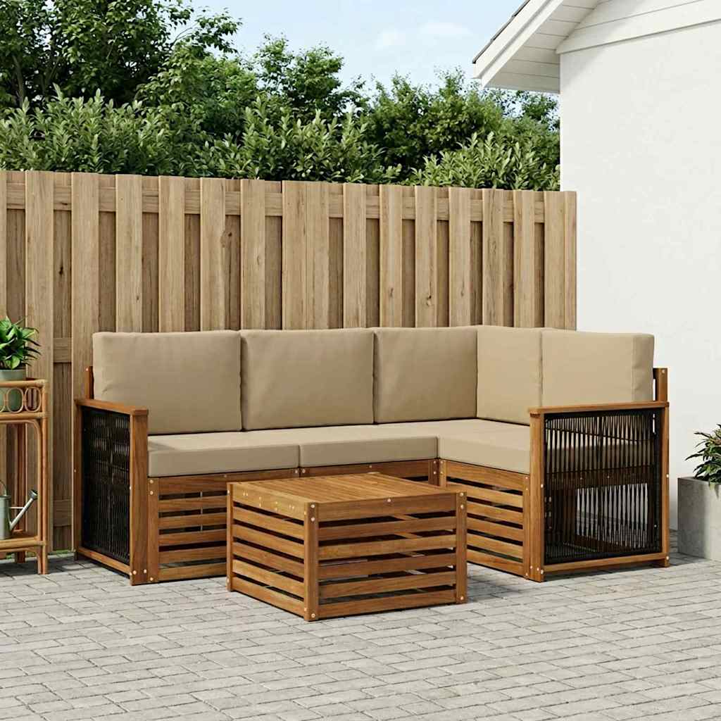 Ensemble de canapés d'extérieur 5 pcs Naturel et Beige - XIOS
