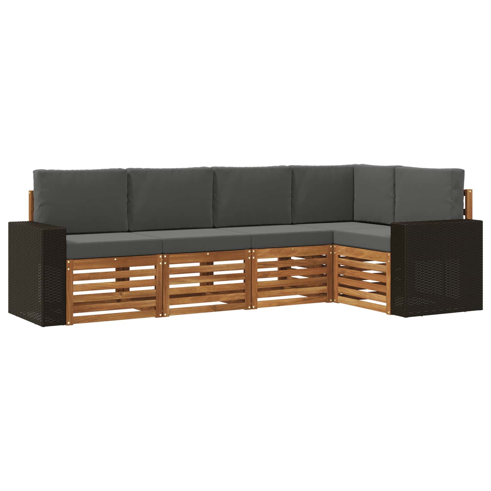 Ensemble de canapé d'angle 5 pcs Naturel et Anthracite - XIOS