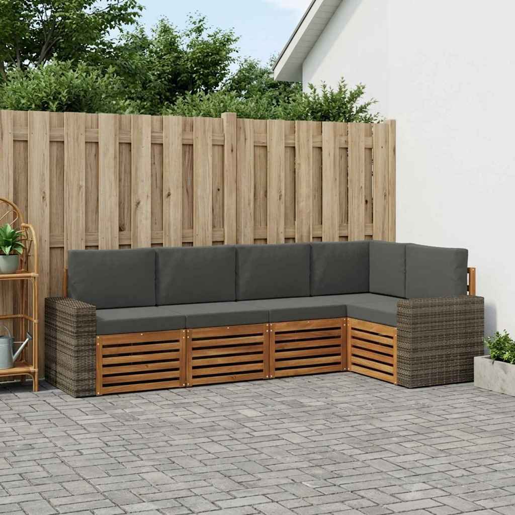 Ensemble de canapé d'angle 5 pcs Naturel et Anthracite - XIOS