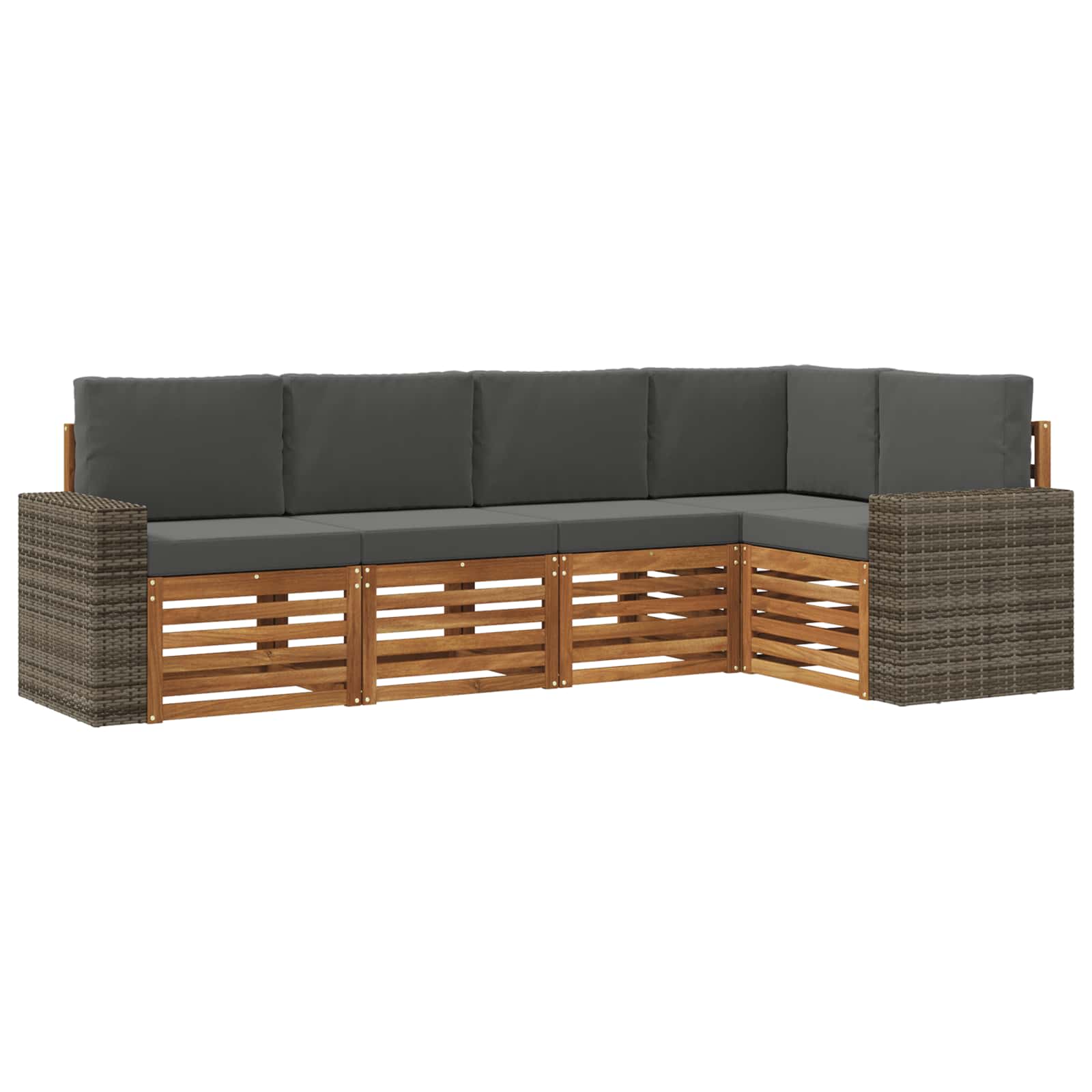 Ensemble de canapé d'angle 5 pcs Naturel et Anthracite - XIOS