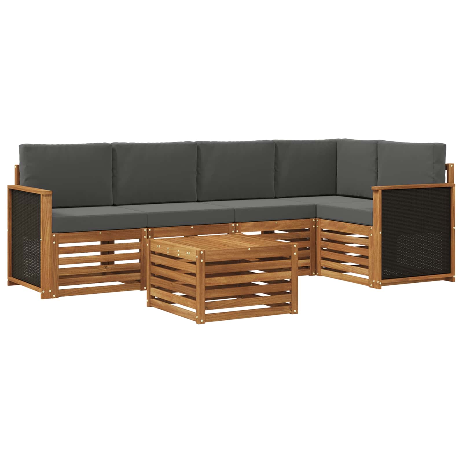 Ensemble de canapé d'angle 5 pcs Naturel et Anthracite - XIOS