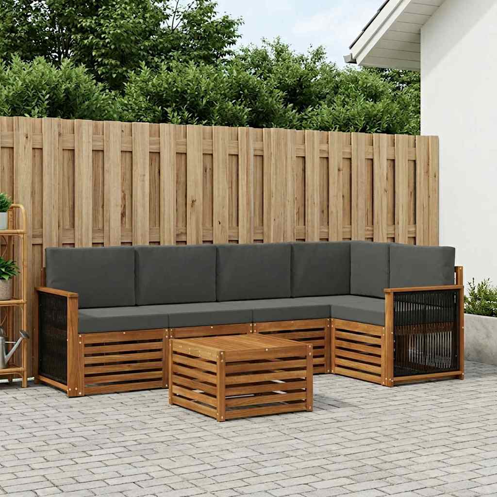 Ensemble de canapé d'angle 5 pcs Naturel et Anthracite - XIOS