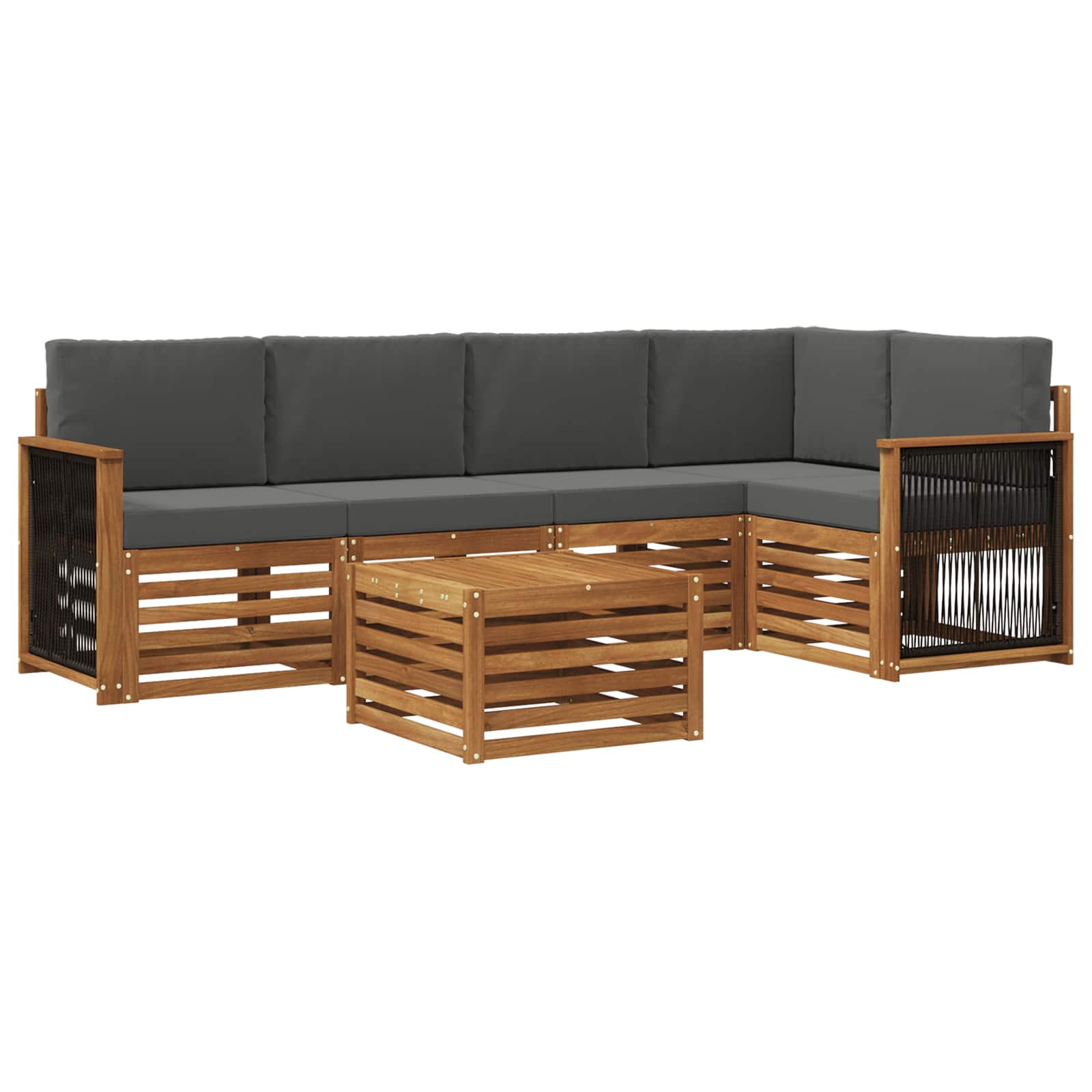 Ensemble de canapé d'angle 5 pcs Naturel et Anthracite - XIOS