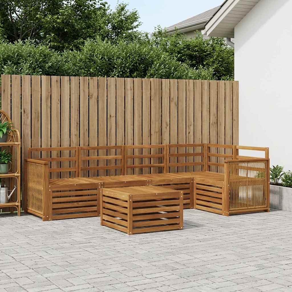 Ensemble de canapés d'extérieur 5 pc Naturel