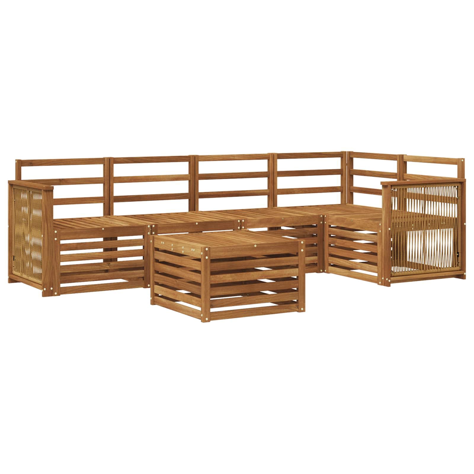 Ensemble de canapés d'extérieur 5 pc Naturel