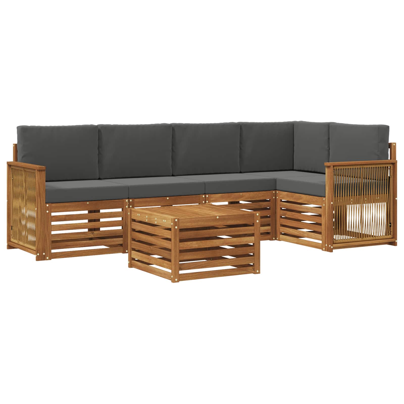 Ensemble de canapé d'angle 5 pcs Naturel et Anthracite - XIOS