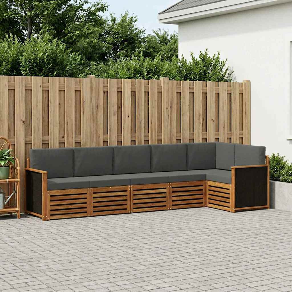 Ensemble de canapé d'angle 5 pcs Naturel et Anthracite - XIOS