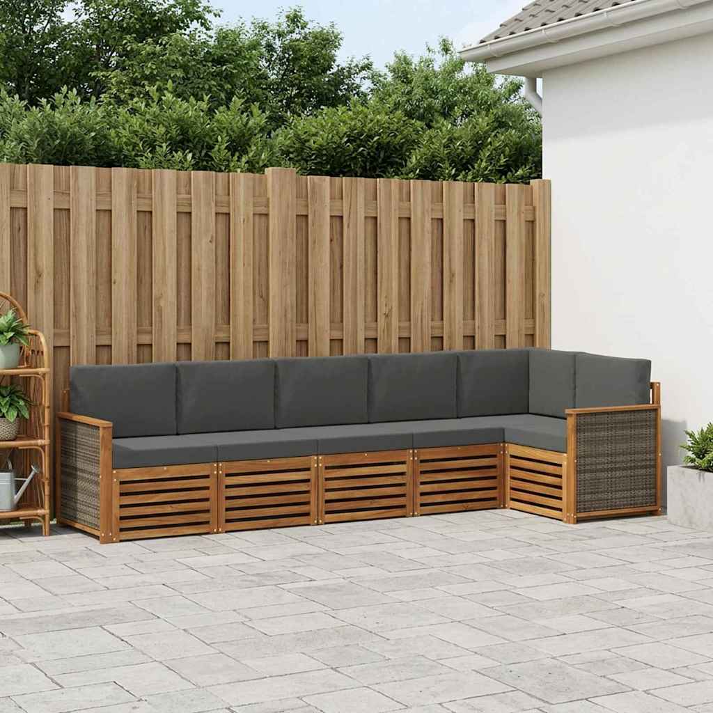 Ensemble de canapé d'angle 5 pcs Naturel et Anthracite - XIOS