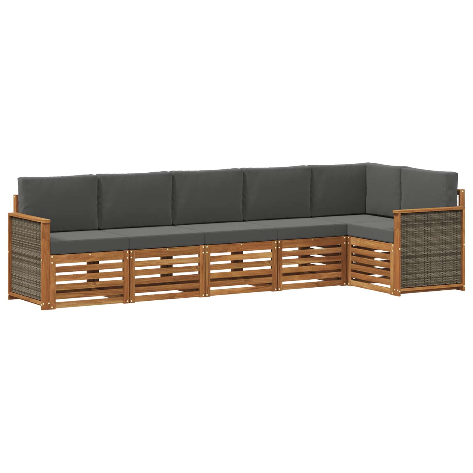 Ensemble de canapé d'angle 5 pcs Naturel et Anthracite - XIOS