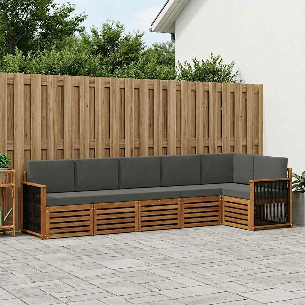 Ensemble de canapé d'angle 5 pcs Naturel et Anthracite - XIOS