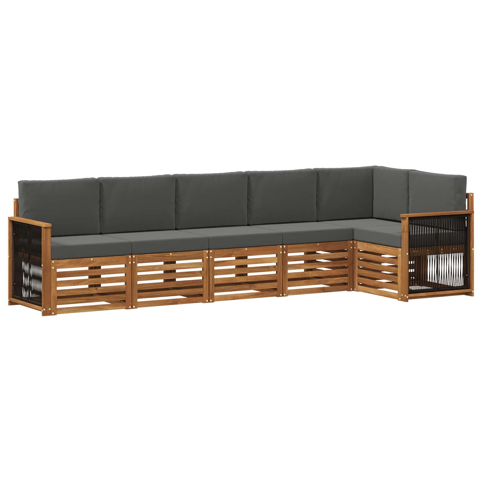 Ensemble de canapé d'angle 5 pcs Naturel et Anthracite - XIOS
