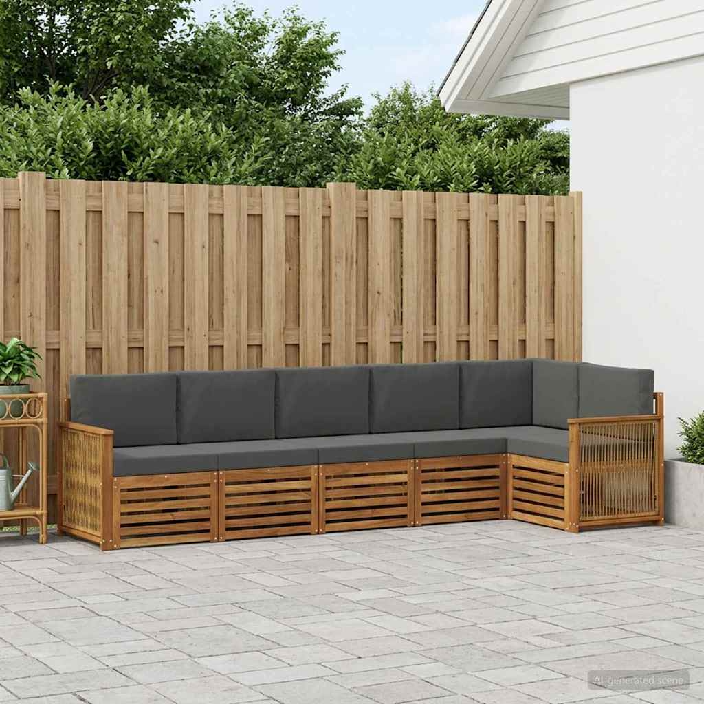 Ensemble de canapé d'angle 5 pcs Naturel et Anthracite - XIOS