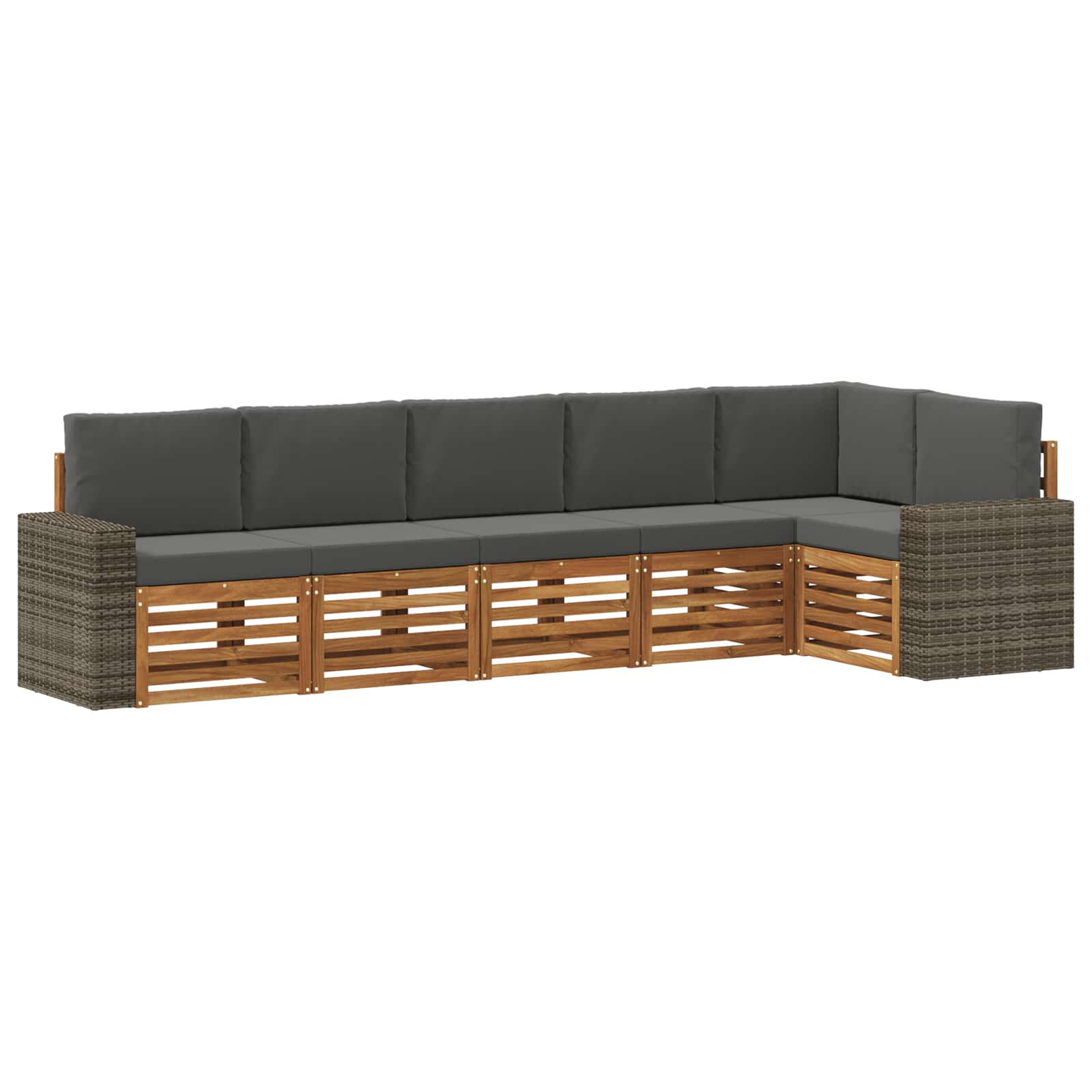Ensemble de canapé d'angle 6 pcs Naturel et Anthracite - XIOS