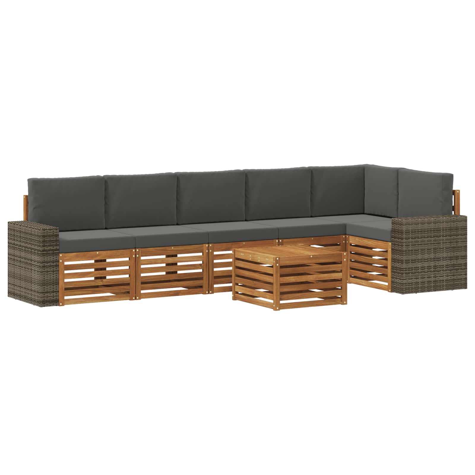 Ensemble de canapé d'angle 7 pcs Naturel et Anthracite - XIOS