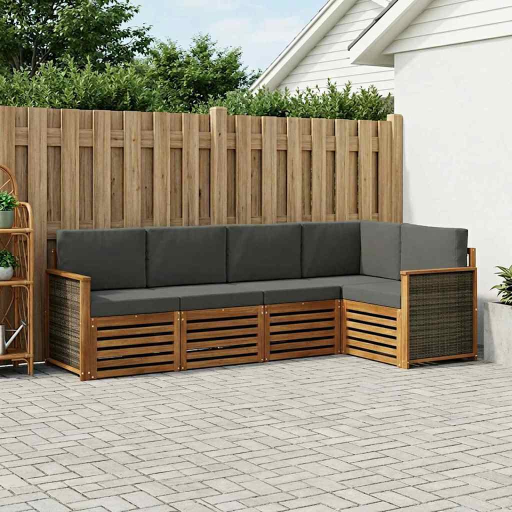 Ensemble de canapé d'angle 6 pcs Naturel et Anthracite - XIOS