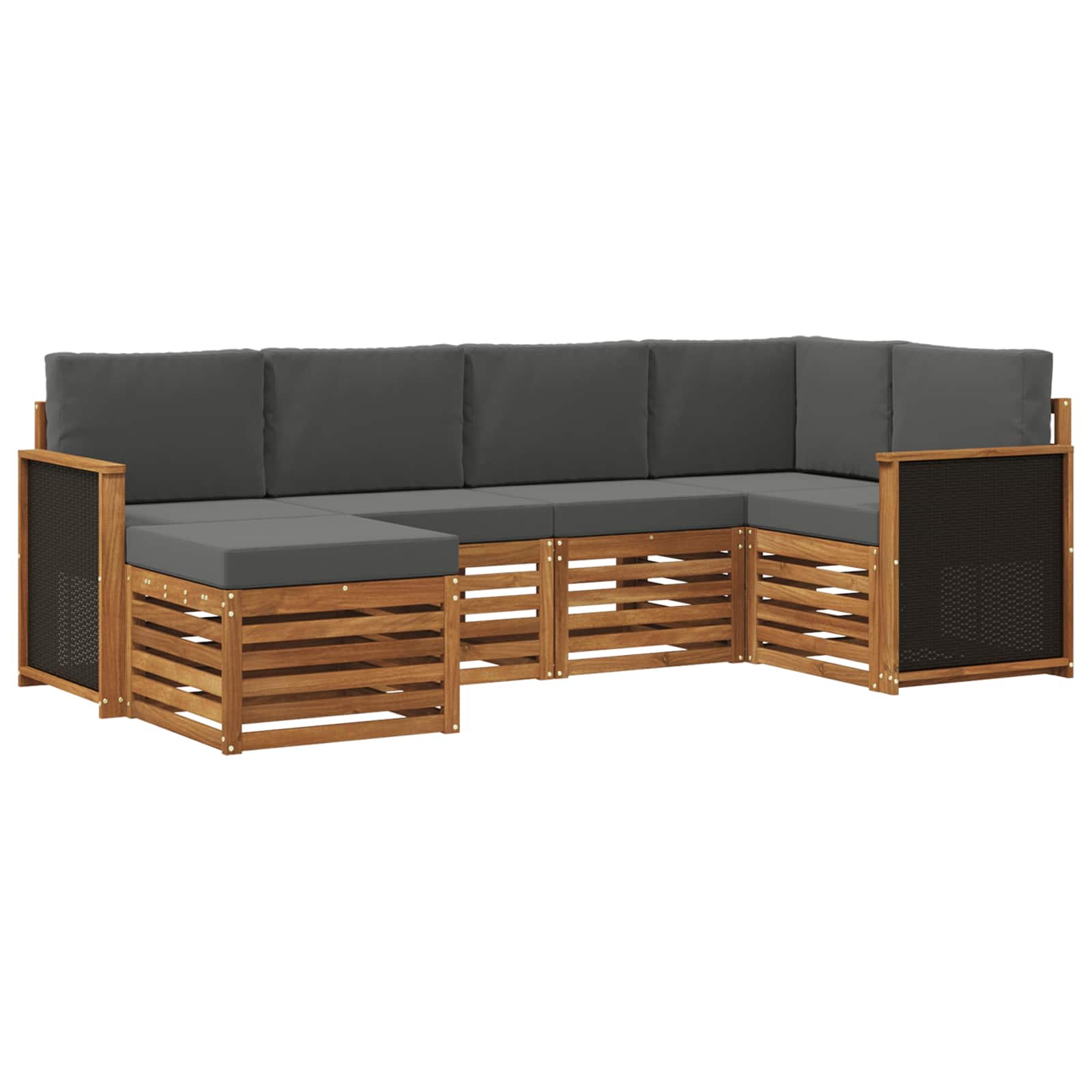 Ensemble de canapé d'angle 5 pcs Naturel et Anthracite - XIOS