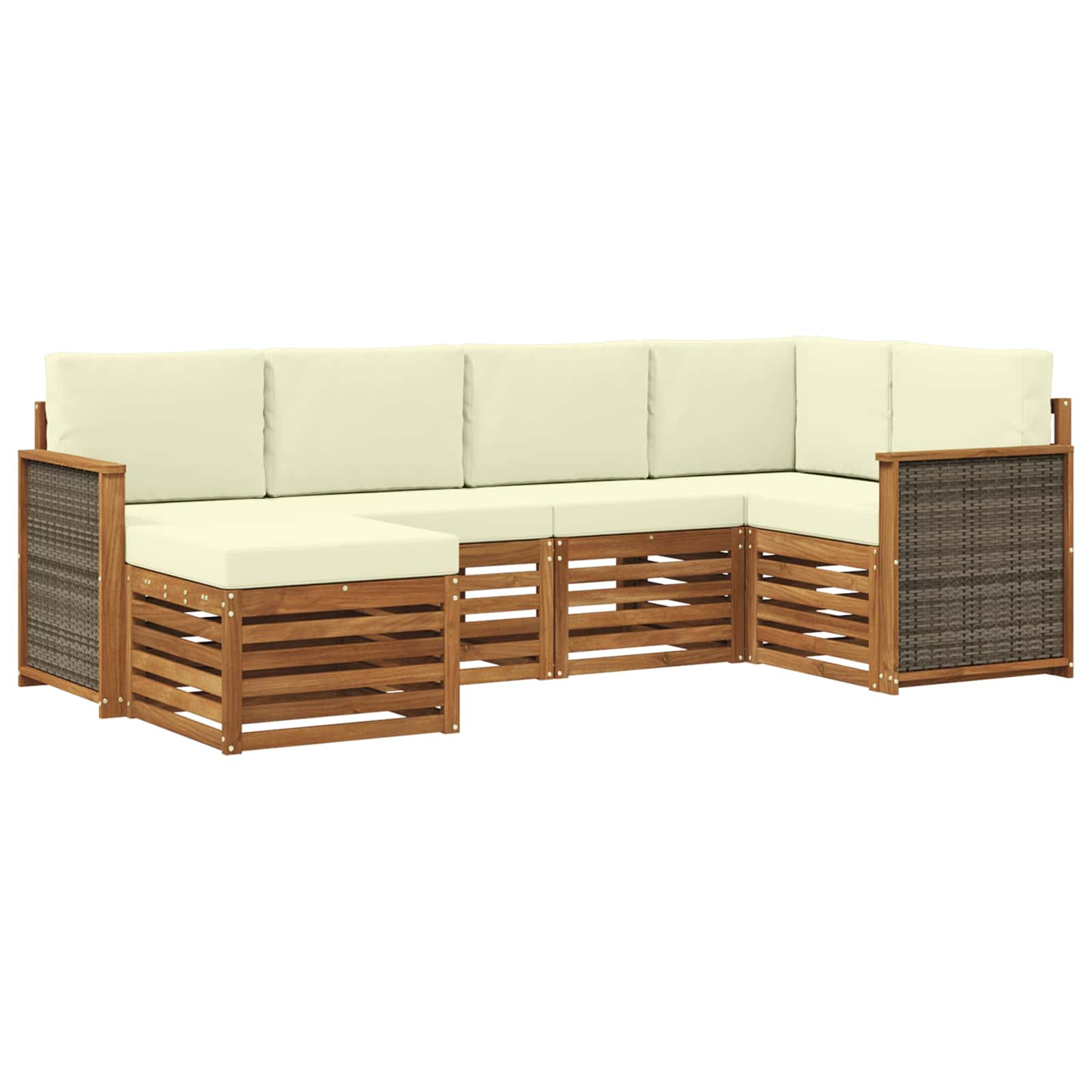 Ensemble de canapé d'angle avec coussin 5 pcs - XIOS