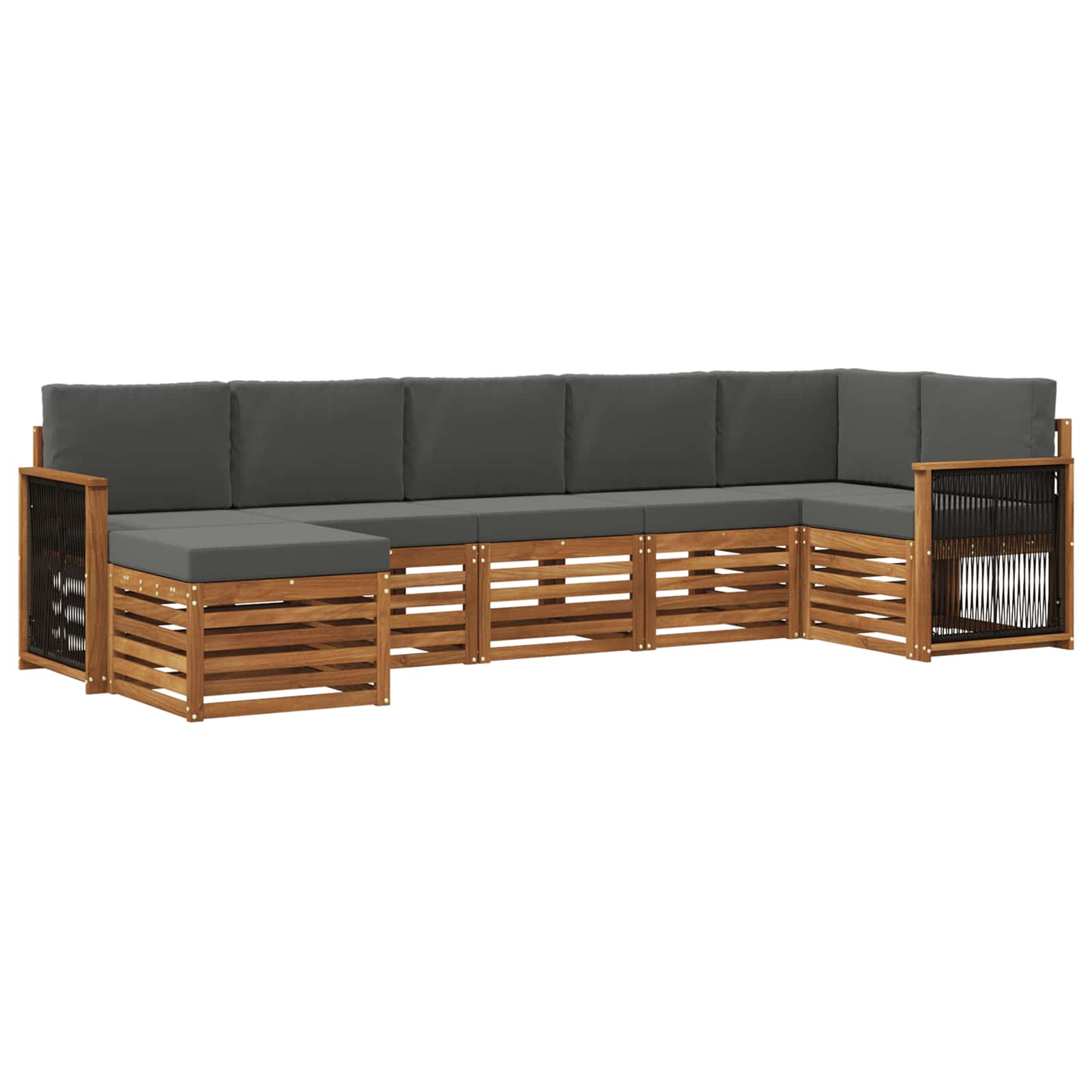 Ensemble de canapé d'angle 6 pcs Naturel et Anthracite - XIOS