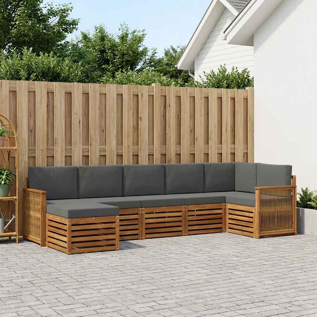 Ensemble de canapé d'angle 6 pcs Naturel et Anthracite - XIOS