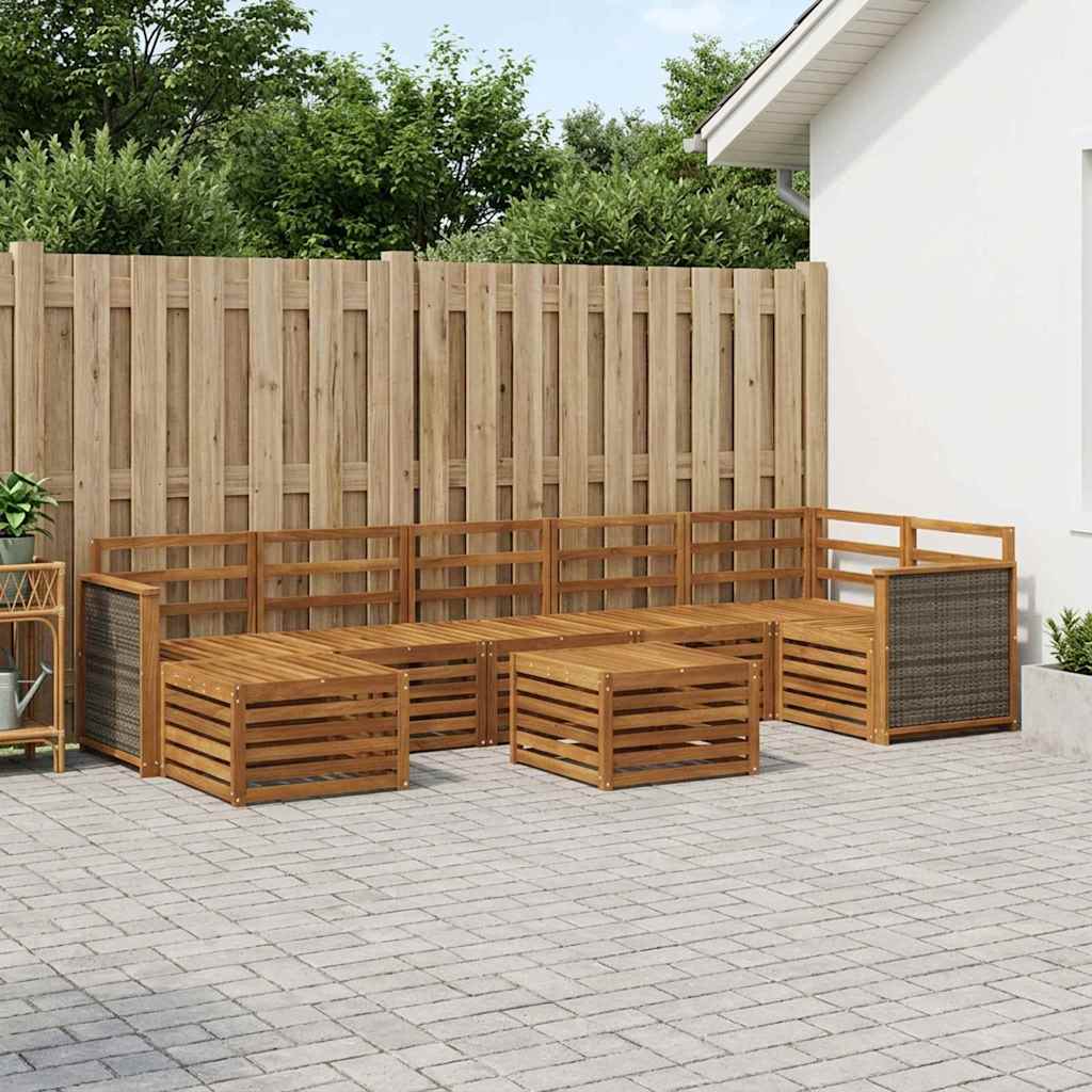 Ensemble de canapés d'extérieur 7 pcs Naturel - XIOS