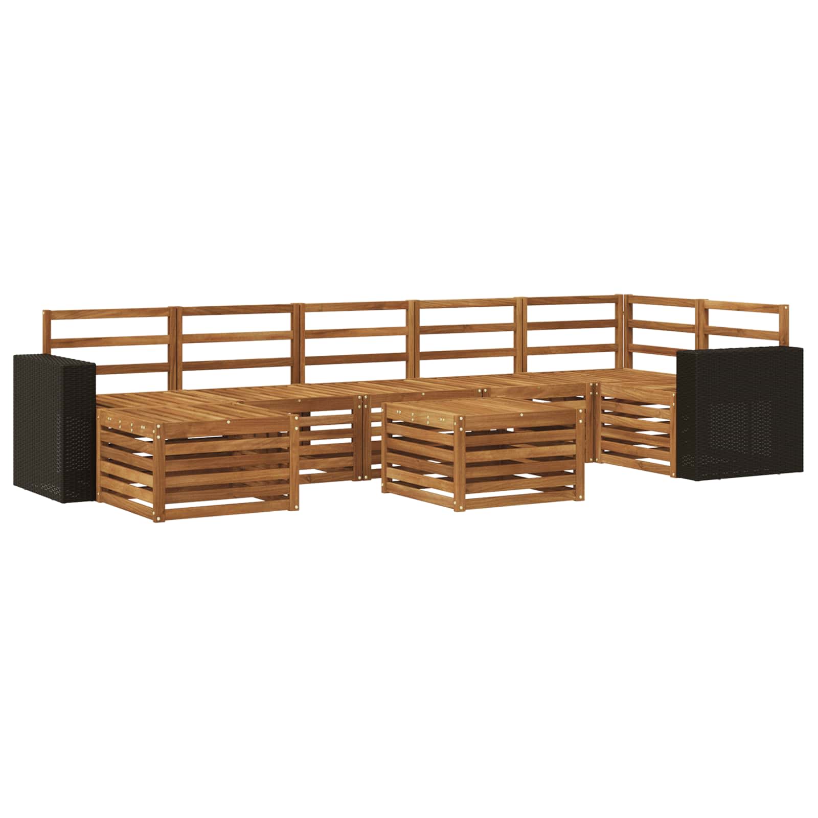 Ensemble de canapés d'extérieur 8 pcs Naturel - XIOS