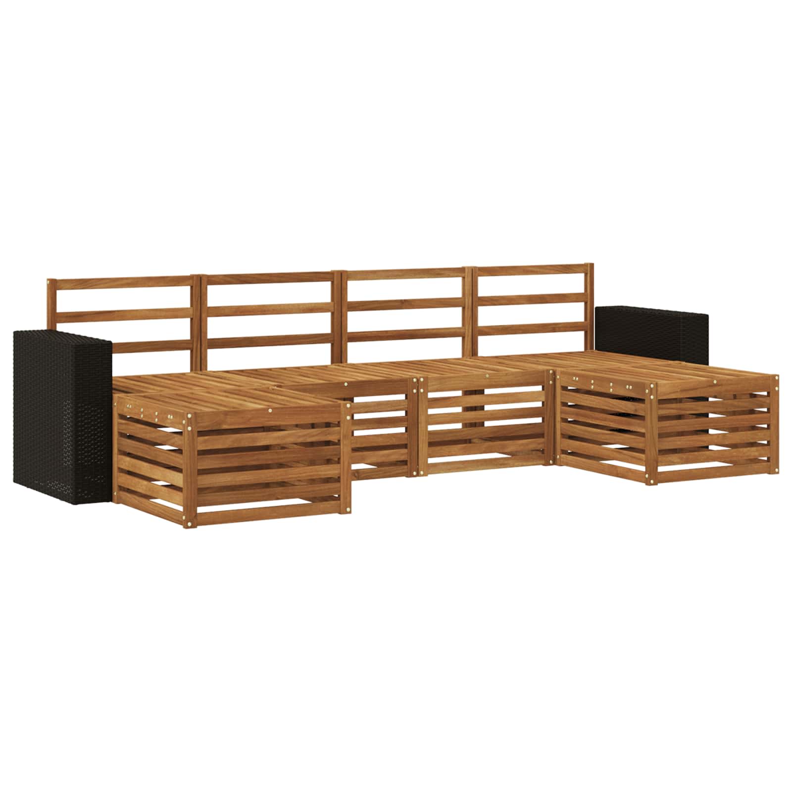 Ensembles de canapés 6 pcs Naturel Bois d'Acacia Massif - XIOS