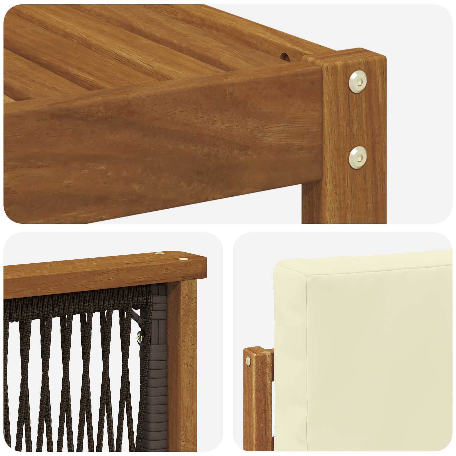 Ensemble de canapés d'extérieur 6 pcs Naturel et Crème - XIOS