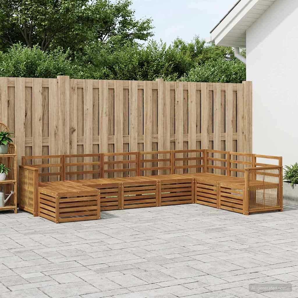 Ensemble de canapés d'extérieur 6 pcs Naturel - XIOS