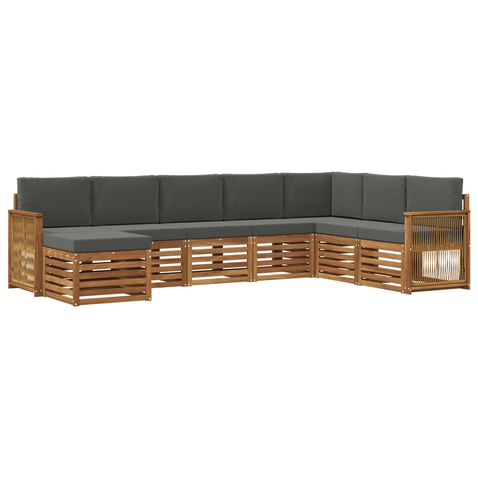 Ensemble de canapés d'extérieur 6 pcs Naturel et Anthracite - XIOS