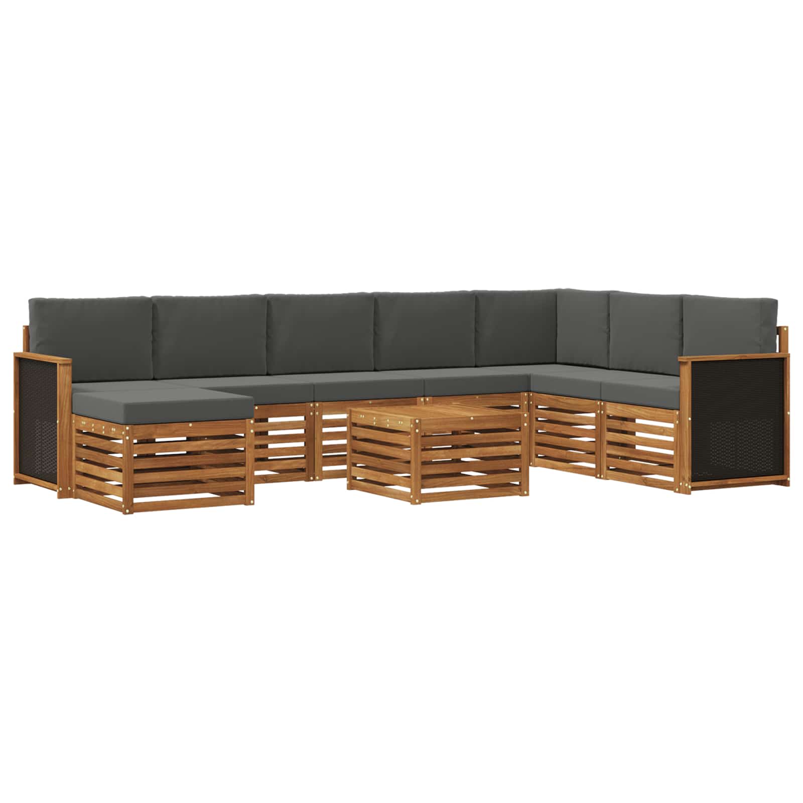 Ensemble de canapés d'extérieur 7 pcs Naturel et Anthracite - XIOS