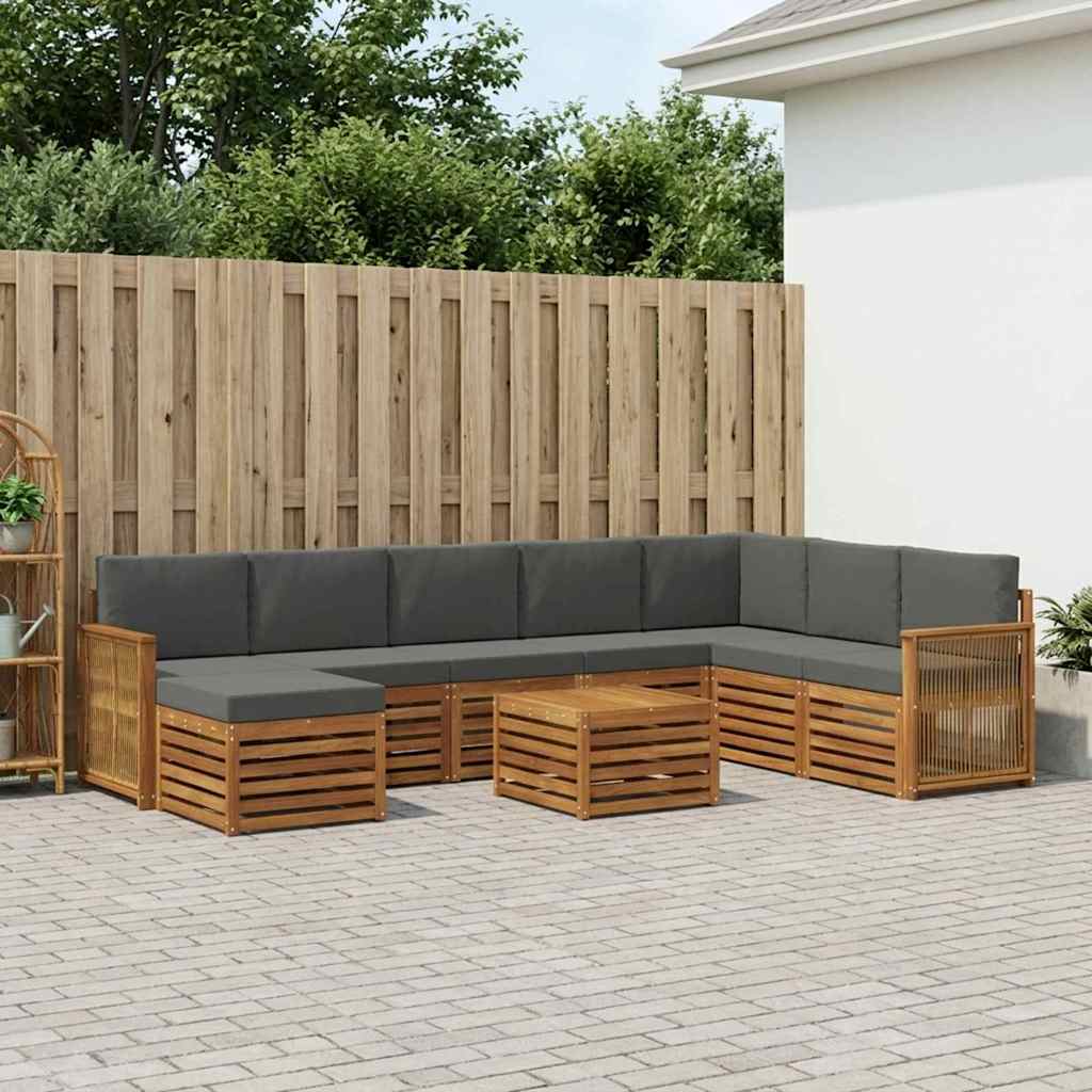 Ensemble de canapés d'extérieur 7 pcs Naturel et Anthracite - XIOS