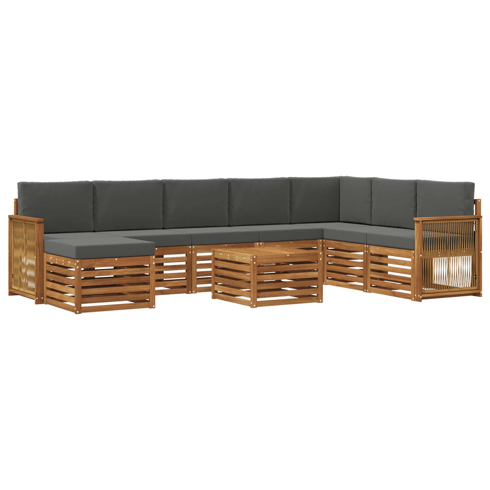 Ensemble de canapés d'extérieur 7 pcs Naturel et Anthracite - XIOS