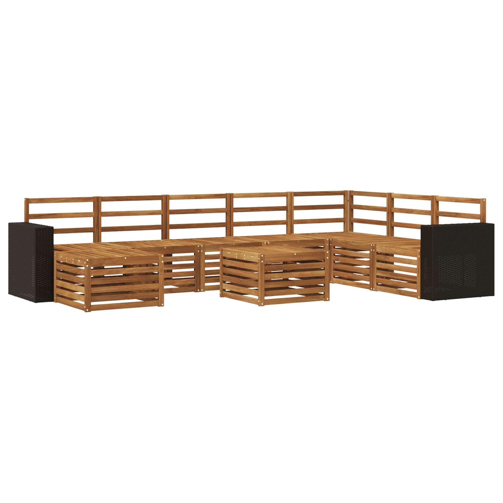Ensemble de canapés d'extérieur 9 pcs Naturel - XIOS