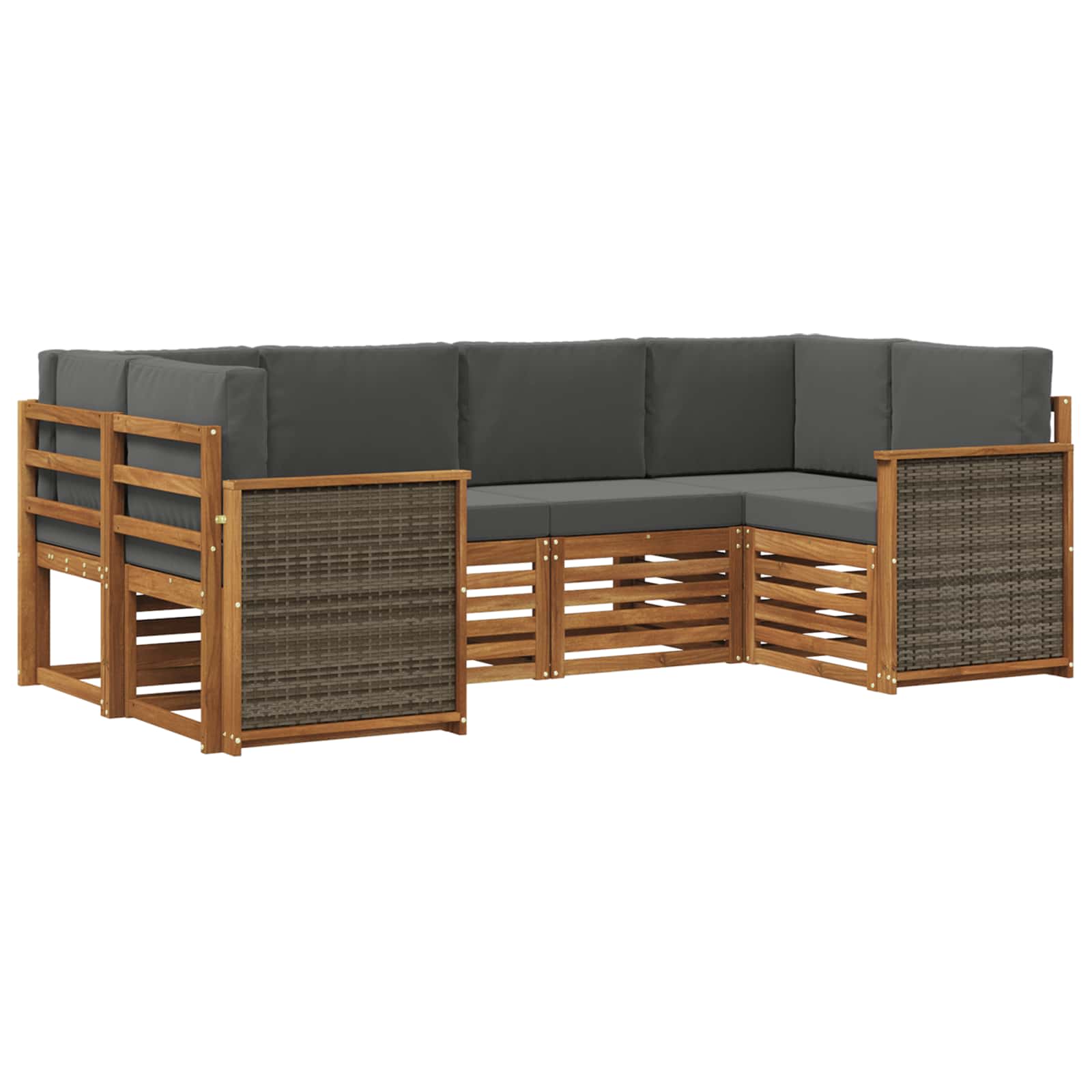 Ensemble de canapé d'angle 5 pcs Naturel et Anthracite - XIOS